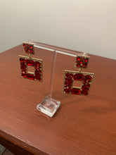 Load image into Gallery viewer, Red RHINESTONE EARRING
